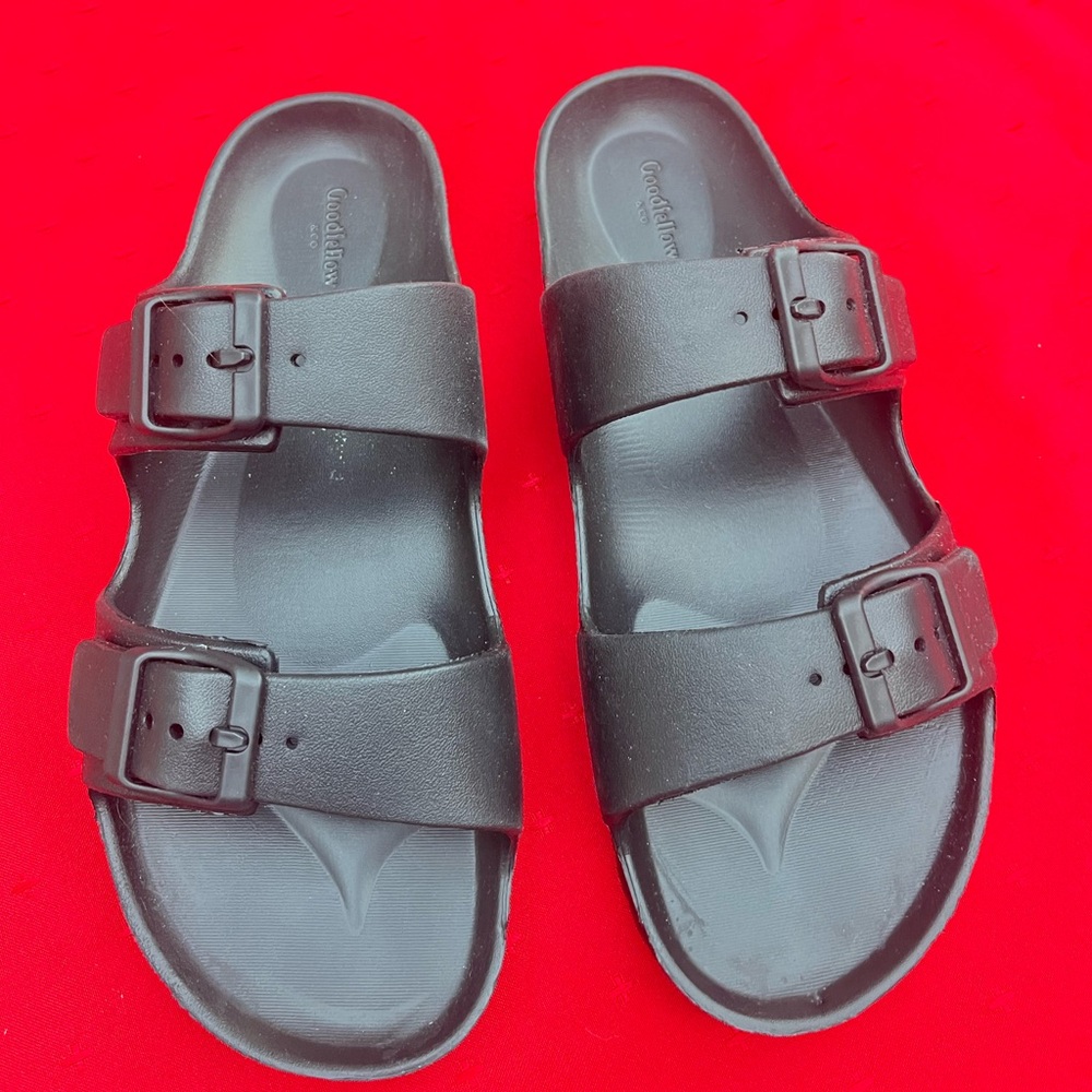 Goodfellow Black Double Strap Sandals